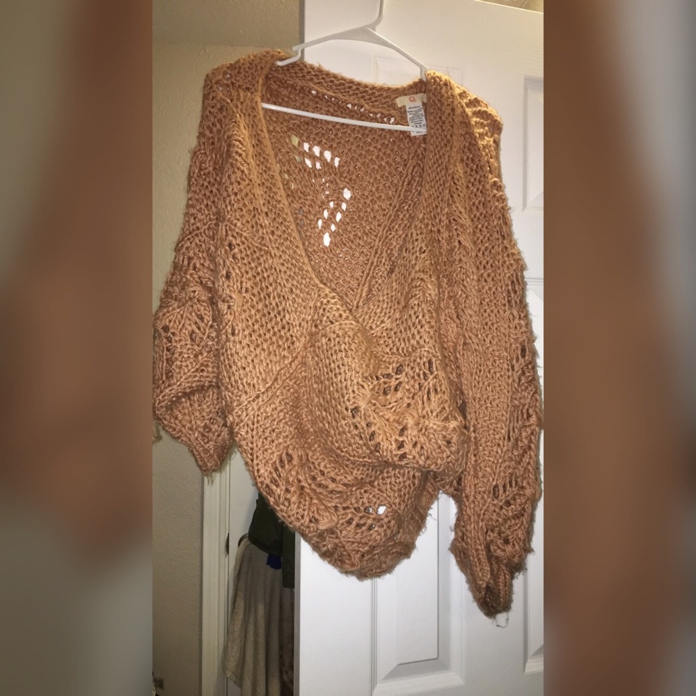 Over shoulder sweater